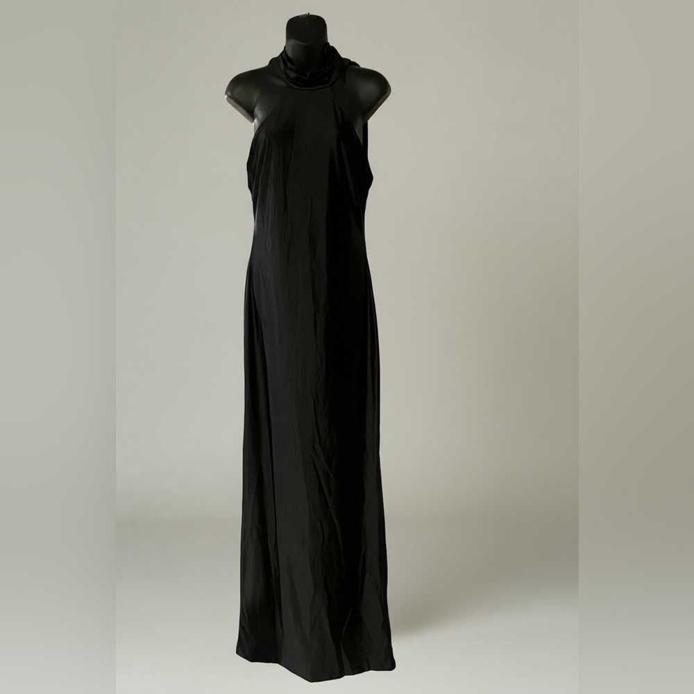 Missaries* New! Gorgeous Black Highneck High Slit Formal Gown/Dress - Picture 3 of 8